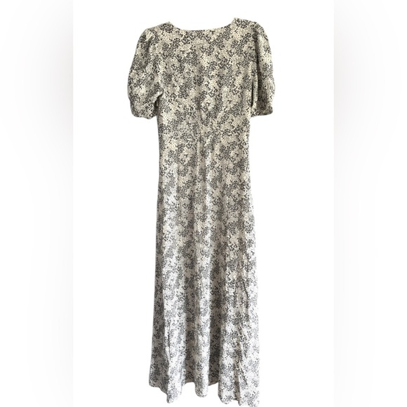 Madewell Puff-Sleeve V-Neck Midi Dress in Floral in Harper Floral Ivory Size 2 - Picture 7 of 12